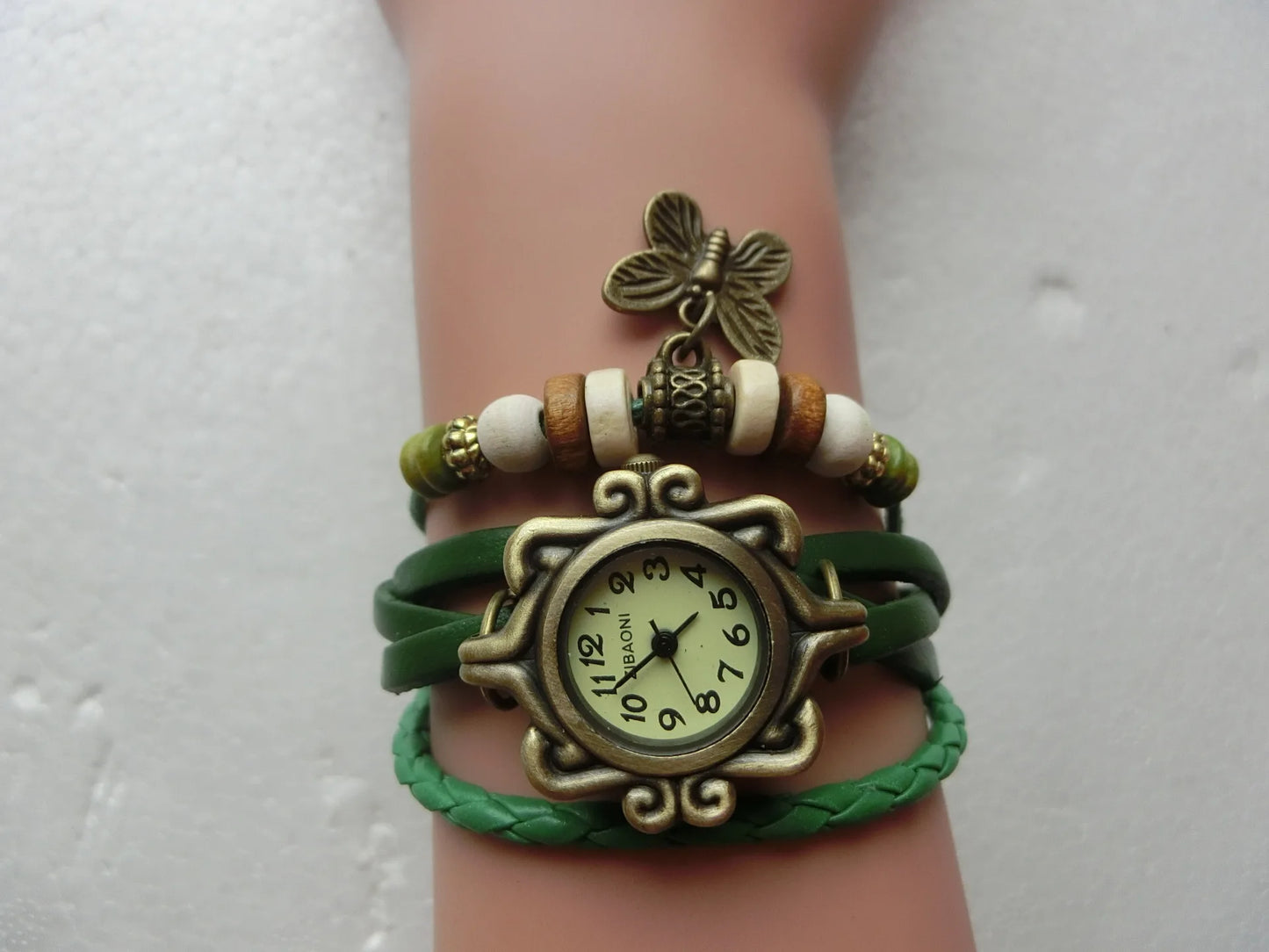 Comércio exterior relógio antigo moda couro envolto pulseira epiderme