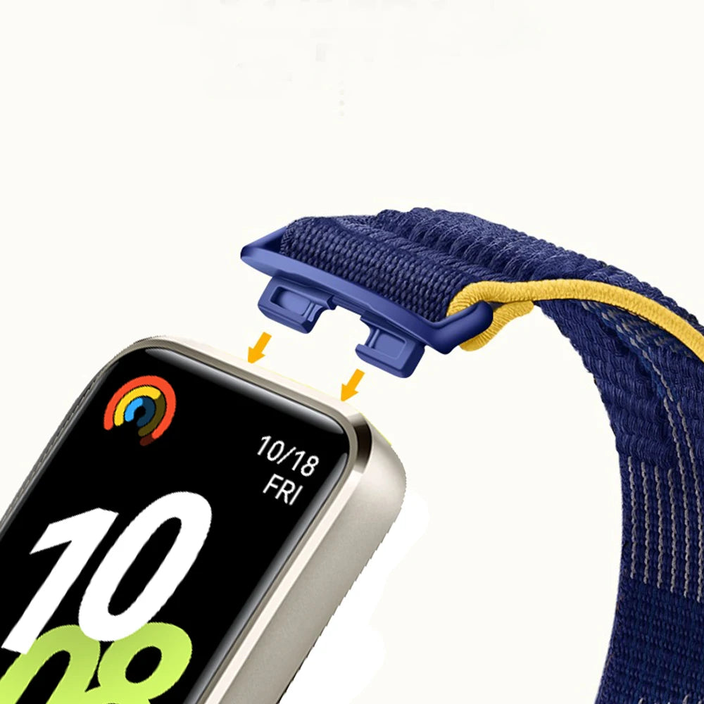 Huawei Band 8 9 10 Smart Watch Cinto substituível Pulseira de Nylon Loop para Pulseira ajustável e respirável