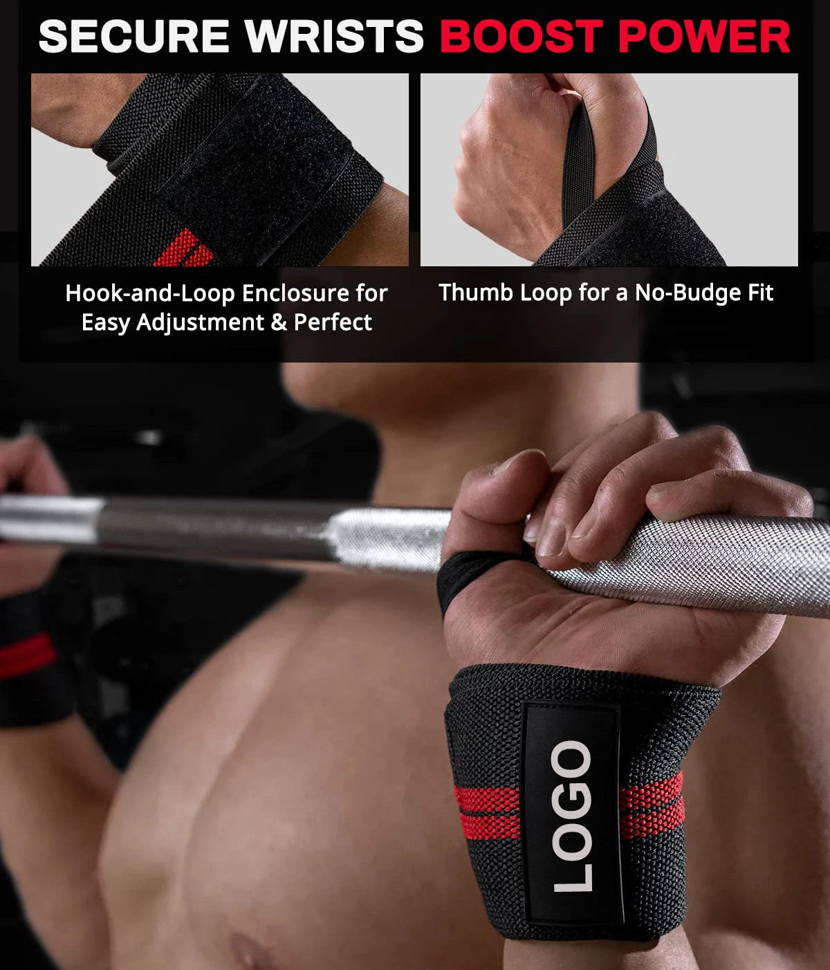 1 Par de Pulseiras de Apoio para o Pulso