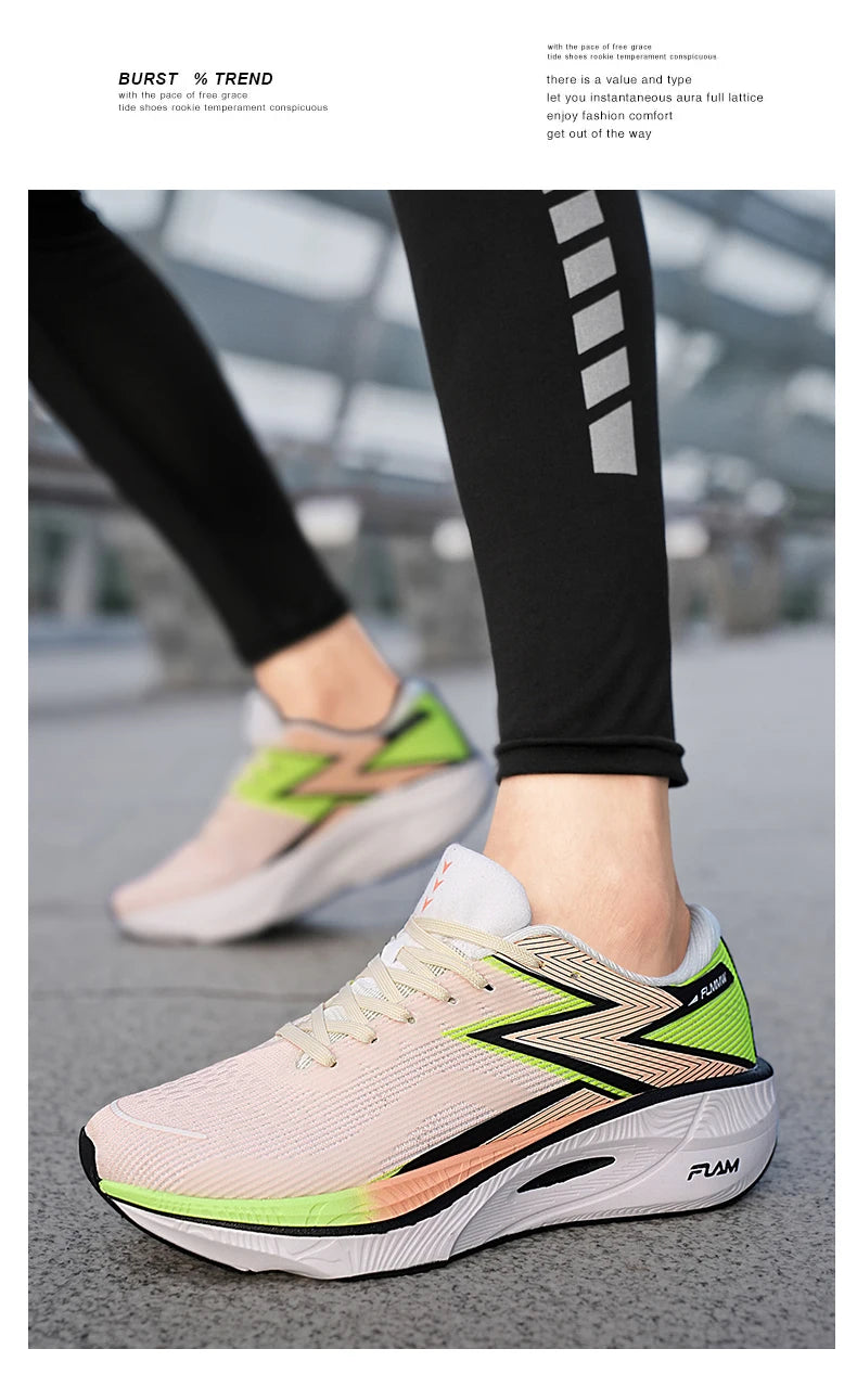 2025 Carbon Plate Marathon Homens Esportes Tênis de Corrida Almofada