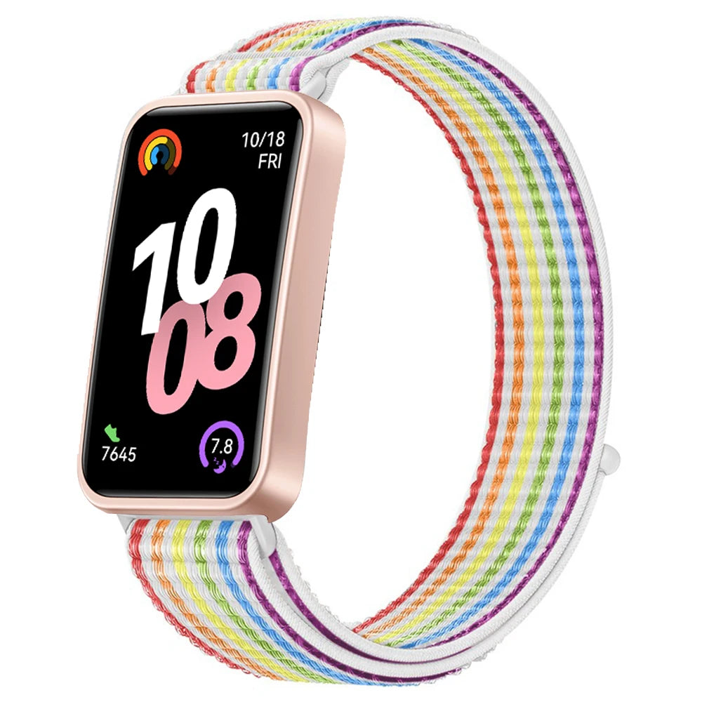 Huawei Band 8 9 10 Smart Watch Cinto substituível Pulseira de Nylon Loop para Pulseira ajustável e respirável