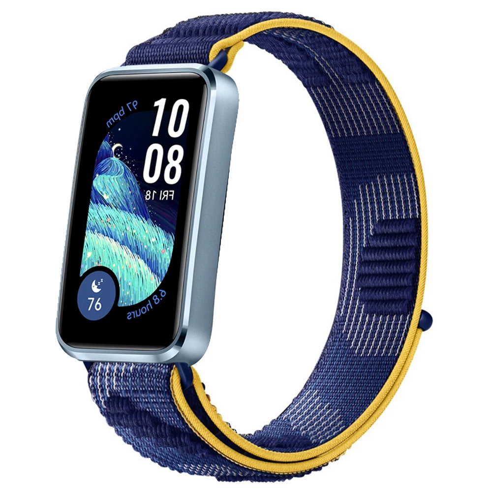 Huawei Band 8 9 10 Smart Watch Cinto substituível Pulseira de Nylon Loop para Pulseira ajustável e respirável