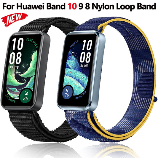 Huawei Band 8 9 10 Smart Watch Cinto substituível Pulseira de Nylon Loop para Pulseira ajustável e respirável