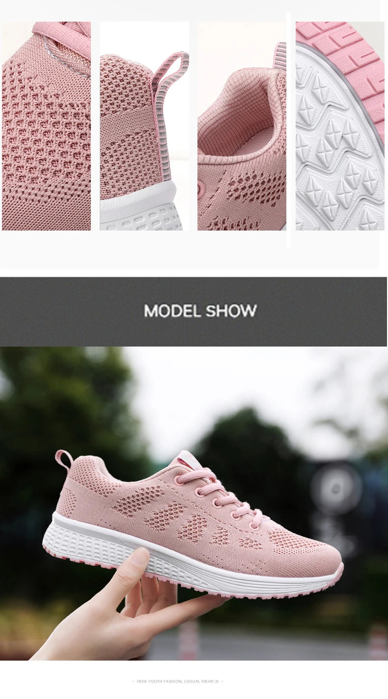 2024 Sapatos Femininos Verão Air Mesh Esporte Aqua Sapatos Ao Ar Livre Feminino