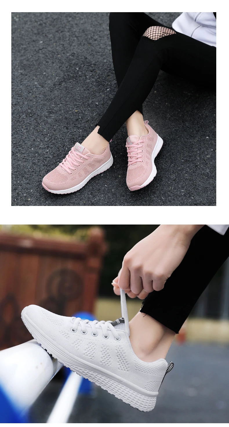 2024 Sapatos Femininos Verão Air Mesh Esporte Aqua Sapatos Ao Ar Livre Feminino